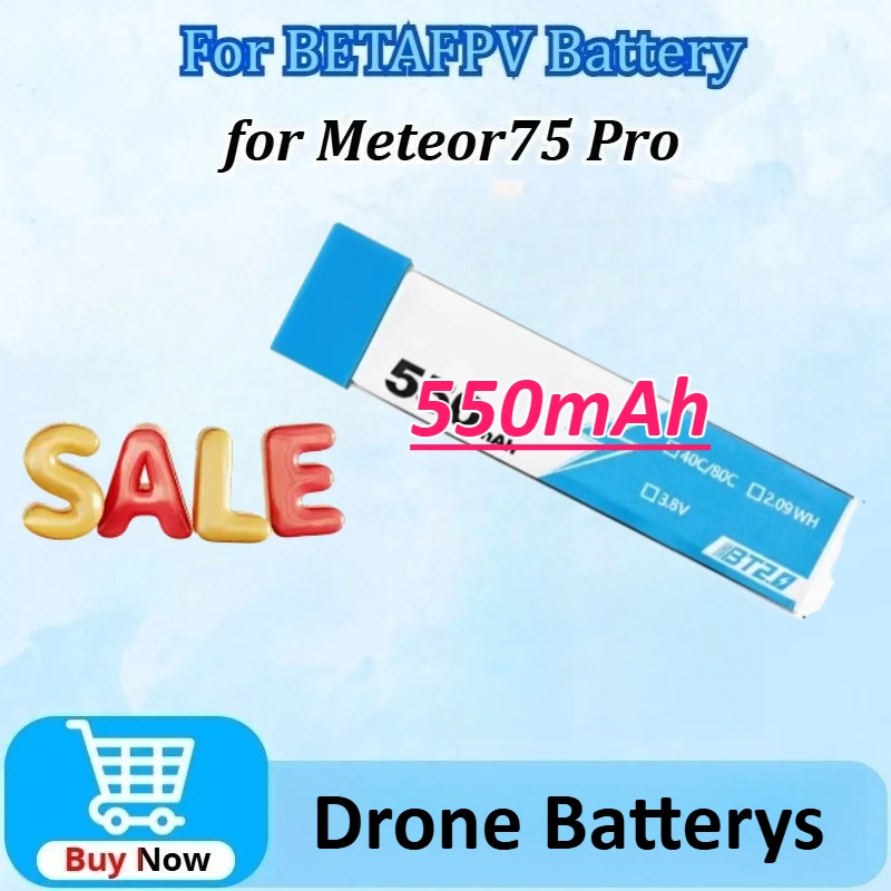 

New For BETAFPV RC Battery 550mAh 40C/80C 1S FPV Lipo BT2.0 Connector for Meteor75 Pro HD Cetus Pro Cetus X for Meteor75 Pro