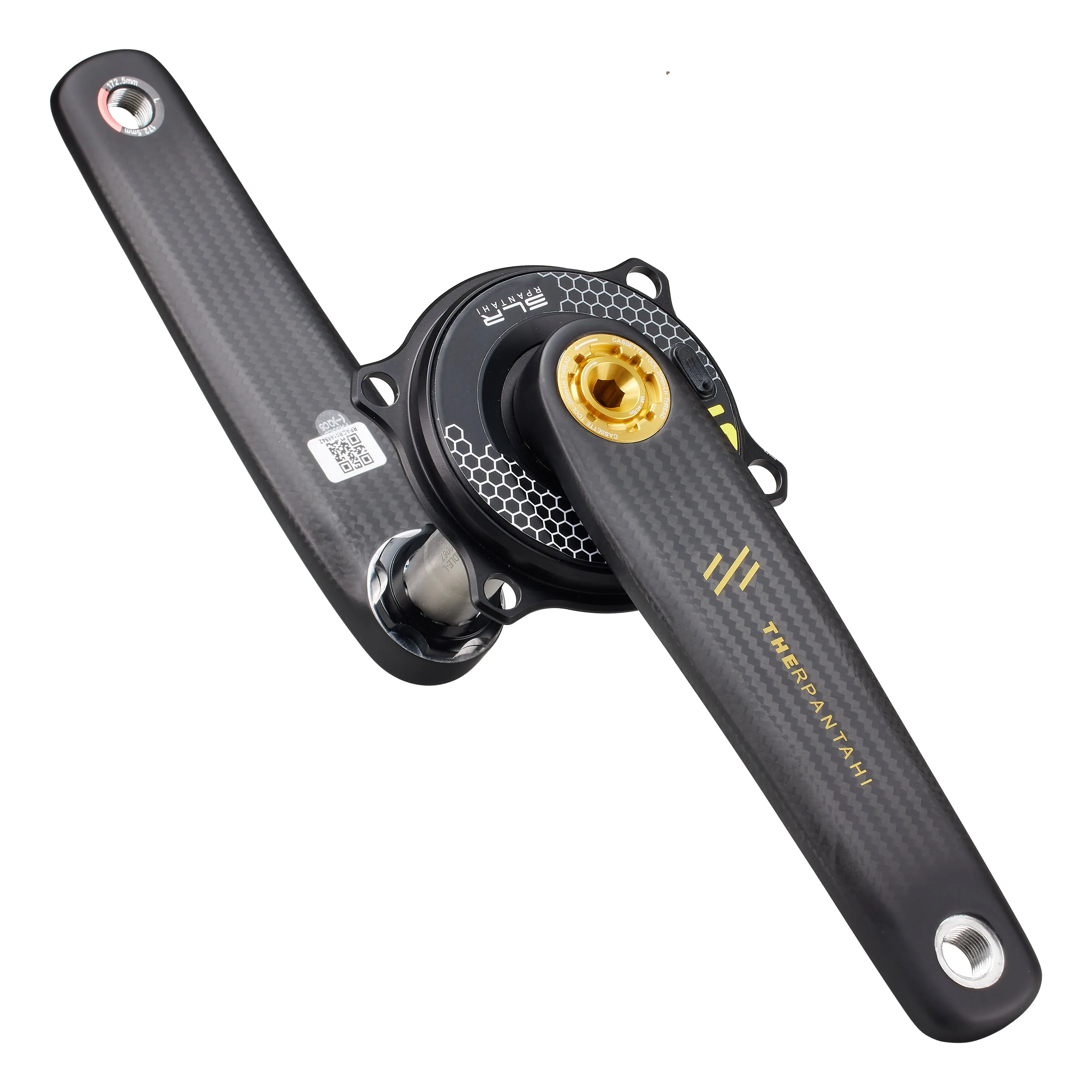 Full Carbon Road Bike Crankset With Power Meter 150-172.5mm Folding Bicycle 24mm Titanium Axle Easton 110BCD For Shimano Cranks