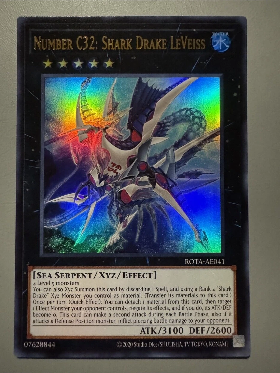 

Yugioh KONAMI Duel Monsters ROTA-AE041 Number C32: Shark Sceada Leveiss Ultra Rare Asian English Collection Mint Card