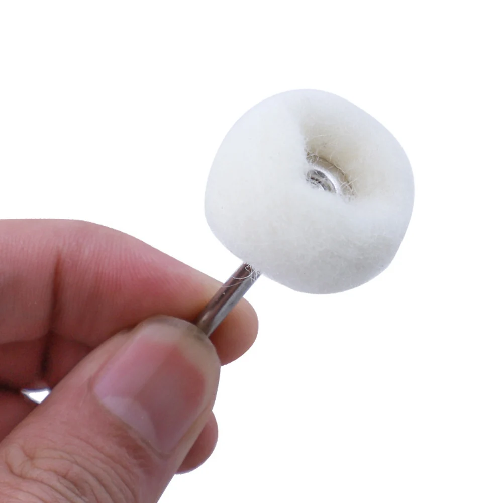 1/5/10Pcs Felt Grinding Sanding Head Abrasive Buffing Wheel 3mm Shank Cotton Thread Polishing mini Brush for Dremel Dril Jade