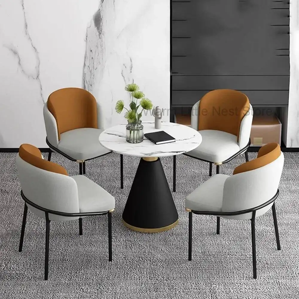 Designer Nordic Dining Chairs Mid Century Unique Cheap Feeding Dining Chairs Comfortable Waiting Sillas Para Comedor Furniture view 3