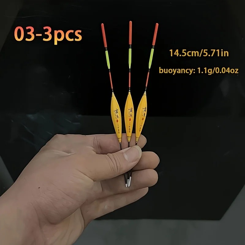 3pcs Shallow Water Fishing Float, Short Float for Grassy Holes, Streams, and Angling for Groupers and Crucian Carp