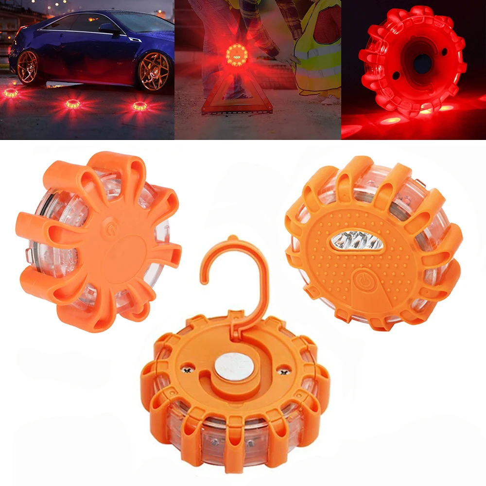 3pcs 6pcs Magnetic LED Strobe Warning Light Car Emergency Road Rescue Safety Flashing Lights Roadside Auto Signal Beacon Lamp