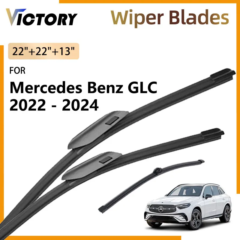 Front Rear Wiper Blades Set For Mercedes Benz GLC 200 X254 2022 2023 2024 Hybrid Accessorie Windshield Windscreen Window Brushes