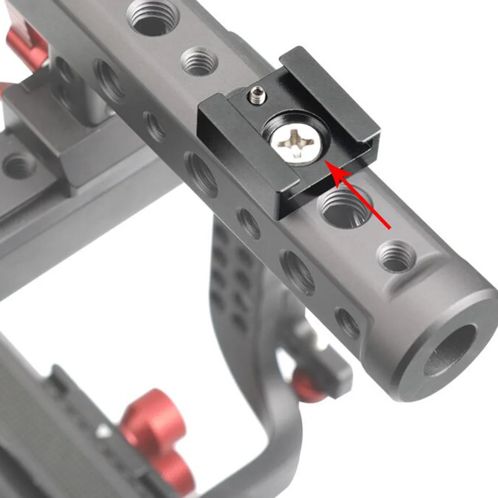 2Pcs Cold Shoe Flash Mount Adapter Aluminum Alloy Clamp Style Quick Release Compatible with Camera Rig Monitor Mic Recorder