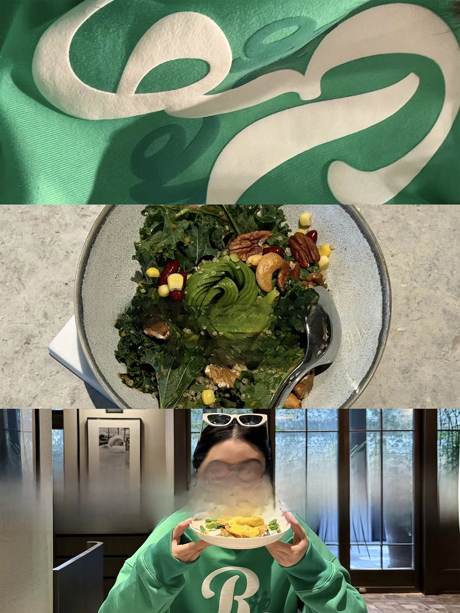 

eGuYue Original 00% Cotton Fce Oversized round Ne Sweatirt with Foam Lettering Women's Comfortable Stre...