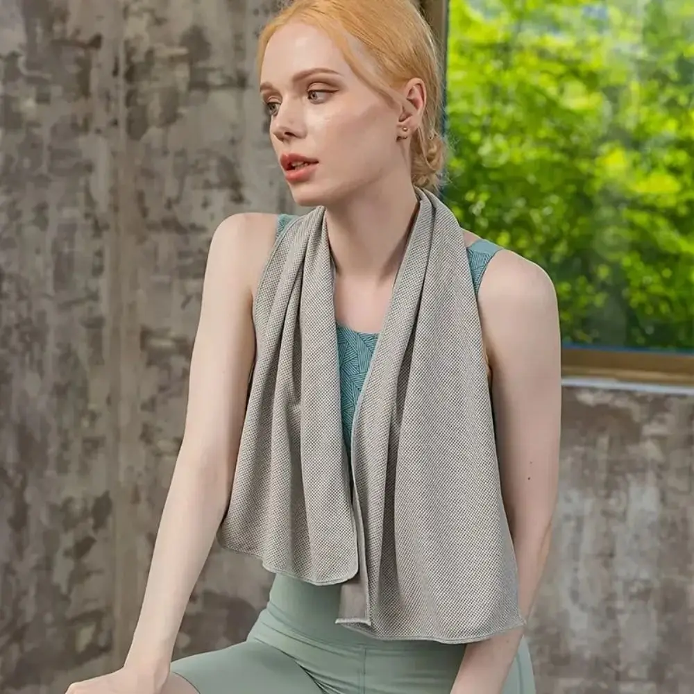 Portable Polyester Cooling Towel Silica Gel Microfiber Quick Dry Towel Absorbent Quick Dry Ice Towel Summer