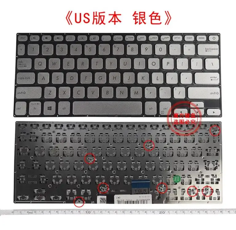 NEW FOR ASUS ADOL14FA S403F X403F K430 S403 X430 X430U A430 A430F S4300U S4300F S4300FN US Keyboard Silver No Backlit 2019