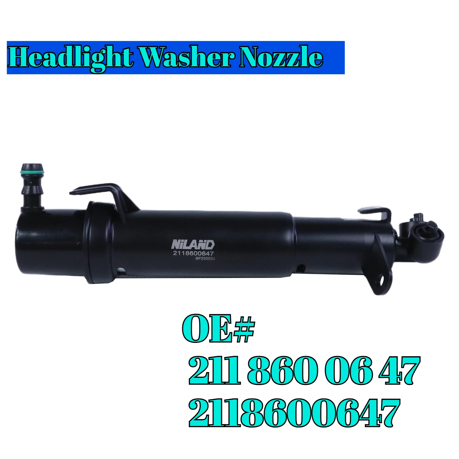 

Headlight Washer Nozzle For Mercedes-Benz W211 E55/E63 AMG E270/E200/E420CDI/ E500/ E280/ E300/ E320 4MATIC, Right 2118600647