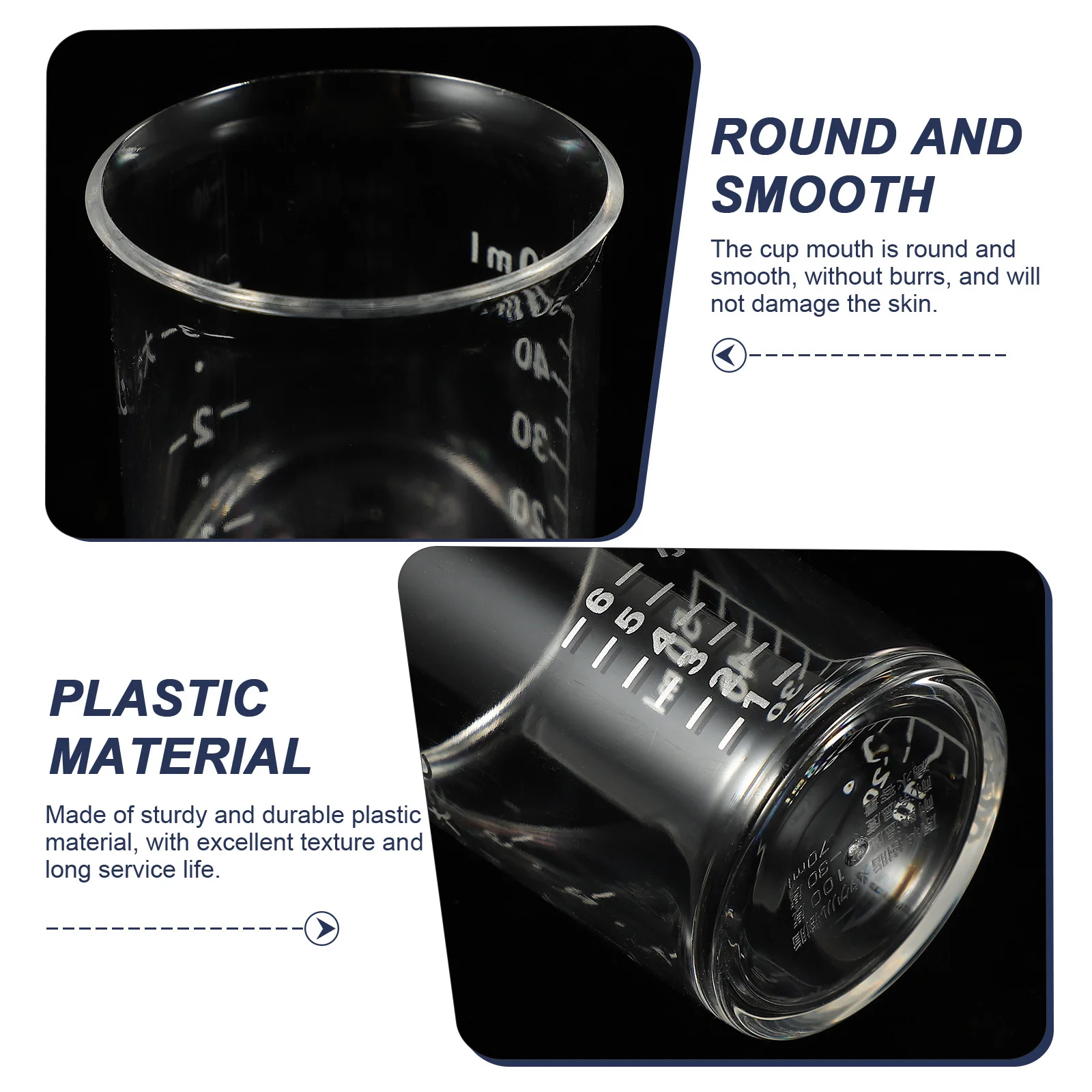 

2pcs Measuring Cup 120Ml Transparent Glass Kitchen Milk Water Coffee Container Graduated Cup For Baking Oil Flour Use