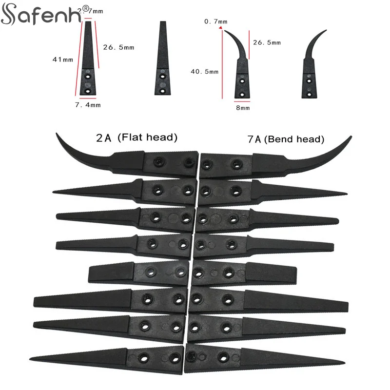 Precision Anti Static ESD Tweezers Replaceable Tips Conductive Plastic Head Tweezers For Electronic Soldering