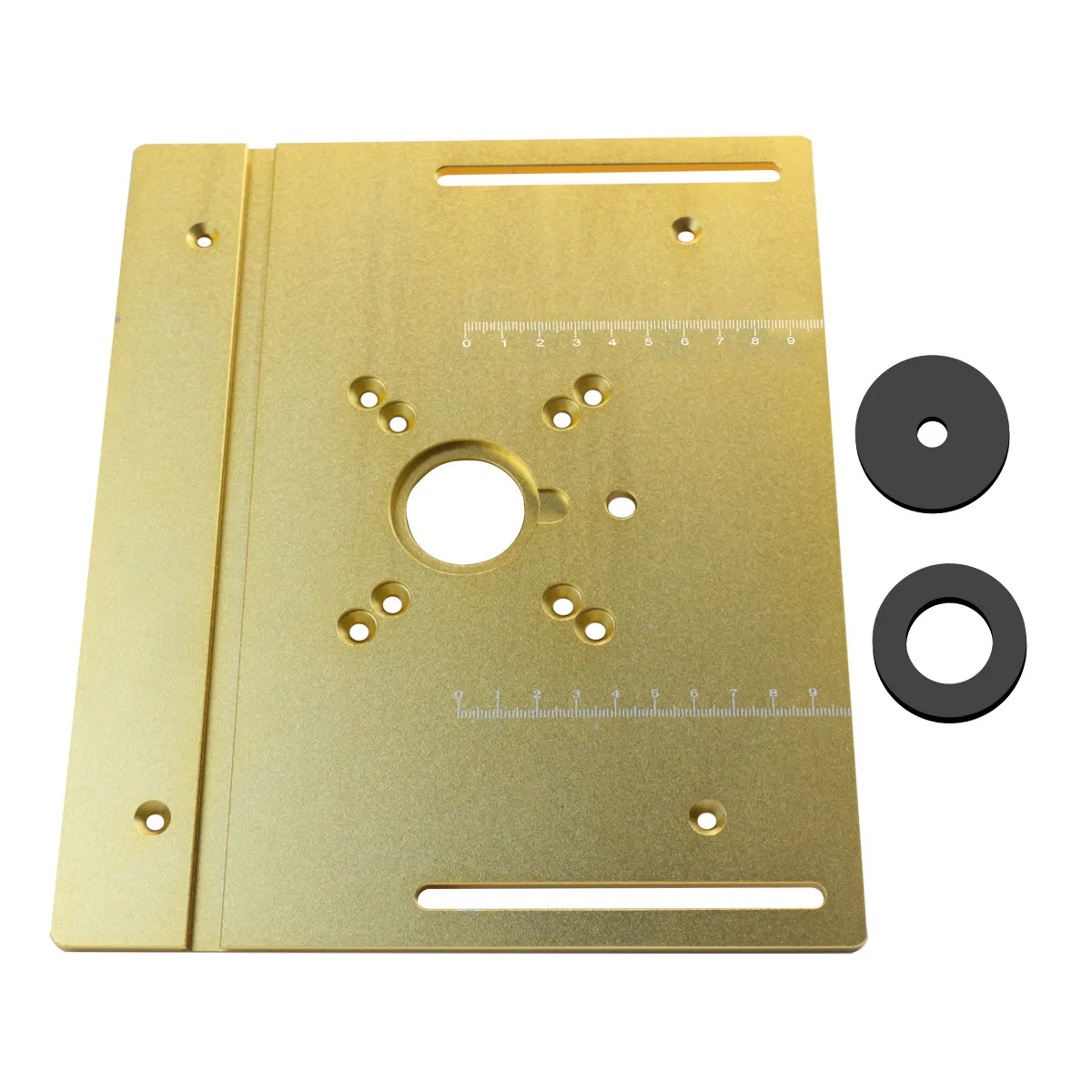 Multifunctional Trimmer Engraving MachineC8 Aluminum Router Table Insert Plate W/Miter Gauge for Woodworking Benches Saw