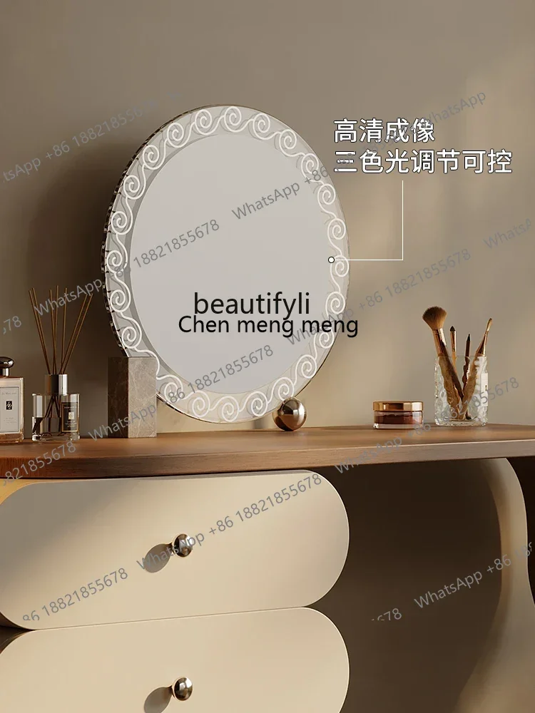 

Тумба-комод ZC182: Изысканный туалетный столик для спальни, современный прикроватный столик с интегрированной системой хранения