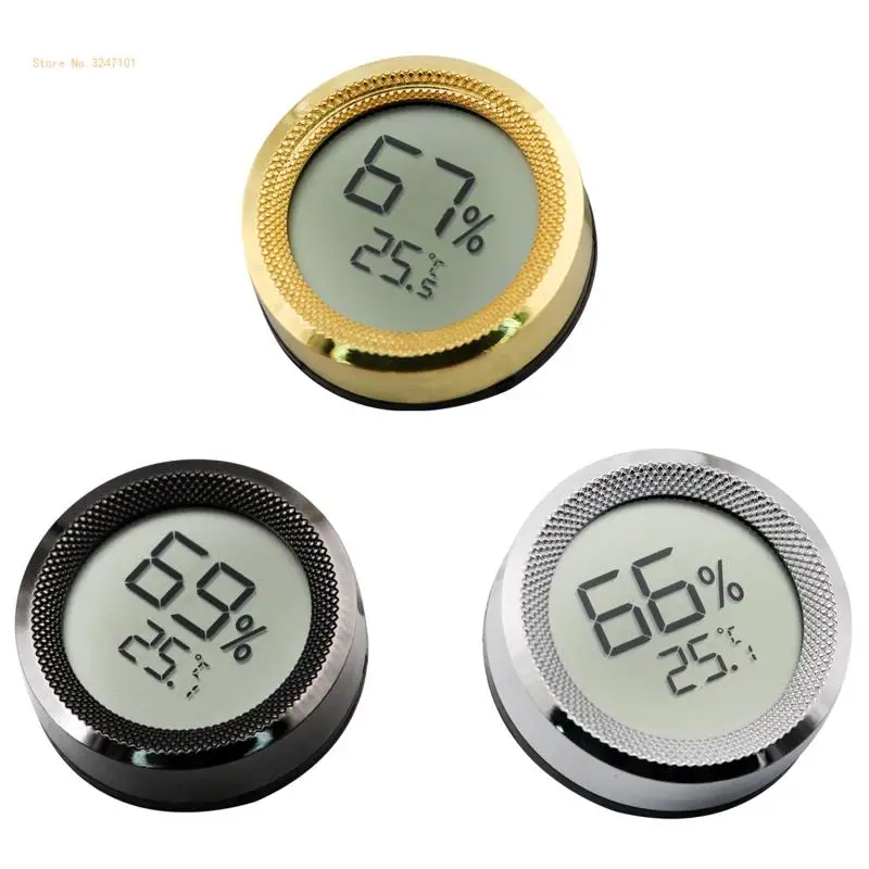 

Mini Digital Display Cigar Hygrometer Thermometer Temperature Gauge for Humidors Cigar Jars Incubators Guitar Dropship