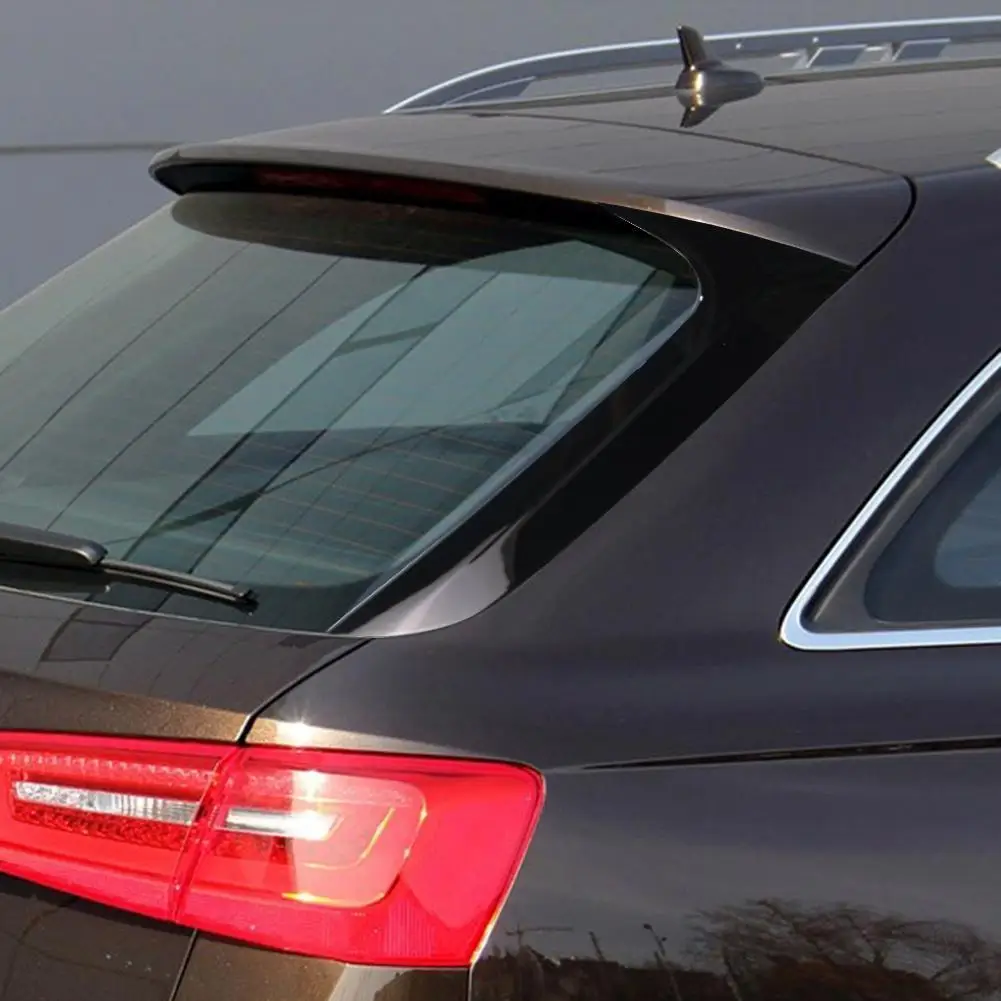 1Pair Plastic Rear Window Side Spoiler for Audi A6 C7 Avant 2012-2018 Left+Right