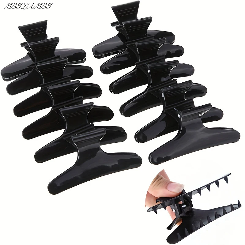 12pcs Simple Style Butterfly Claw Clip - Solid Color Hair Clip for Styling Ponytail Hair Accessories for Salon hair accessories