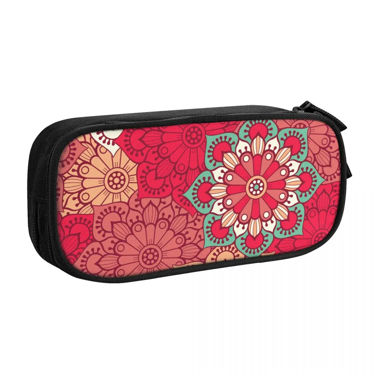 Custom Mandala Flower Deanfun Colorful Pencil Cases for Boy Girl Large Capacity Pen Bag Box School Supplies