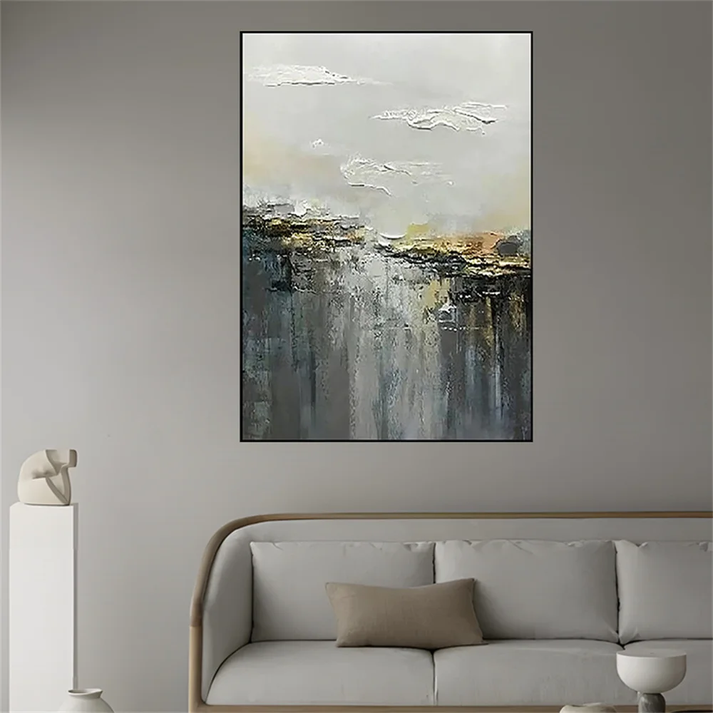 

Hand-Painted Big Red Brown Tree Oil Painting Thick Modern Canvas Art Abstract Wall Art Pictures For Living Room Home Decor