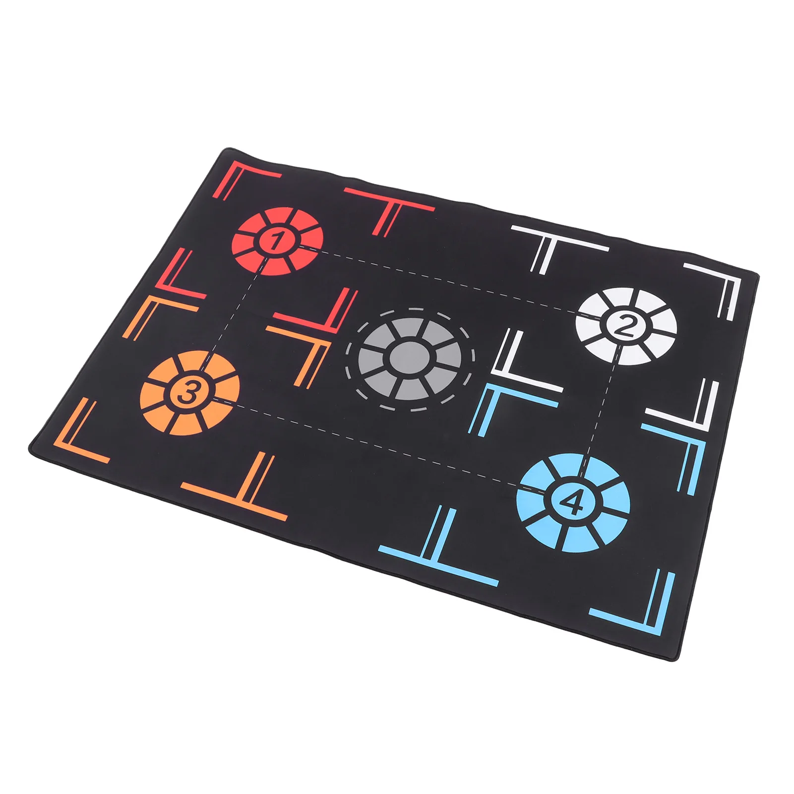 แผ่นฝึกซ้อมก้าวเท้าบาสเกตบอล กันลื่น ลดเสียงรบกวน อุปกรณ์เสริมกีฬา 76x106.7x0.2 ซม. แผ่นฝึกซ้อมก้าวเท้าบาสเกตบอล