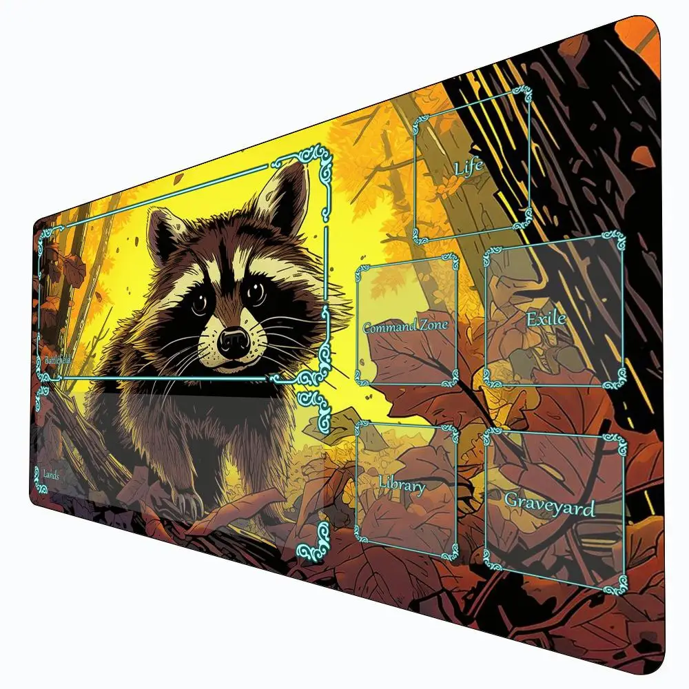 

Игровой коврик Magic Card с зоной, иллюстрация в стиле фэнтези-енот, игровой коврик mtg, настольный коврик, игровой коврик Commander, подходящий для игровых сбора