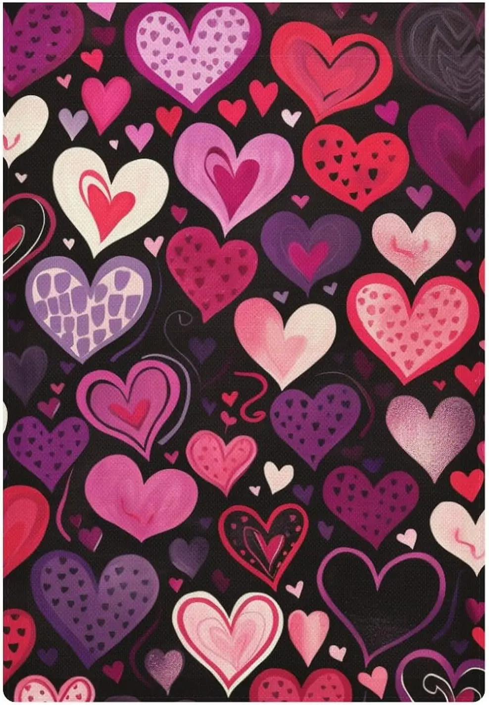 Happy Valentines Day Small Garden Flag Double Sided 12 X 18 Inch Red Pink Heart Farmhouse Flag Yard Flag for Garden Patio La yyi