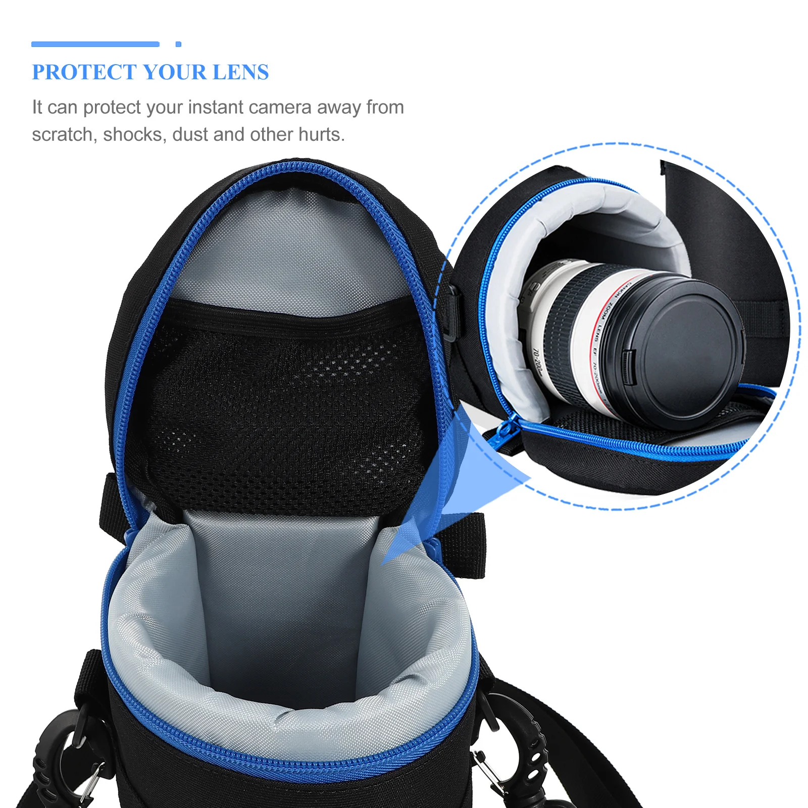 حقيبة عدسة Hoement Fall للكاميرا من البوليستر حافظة واقية لملحقات التصوير الفوتوغرافي