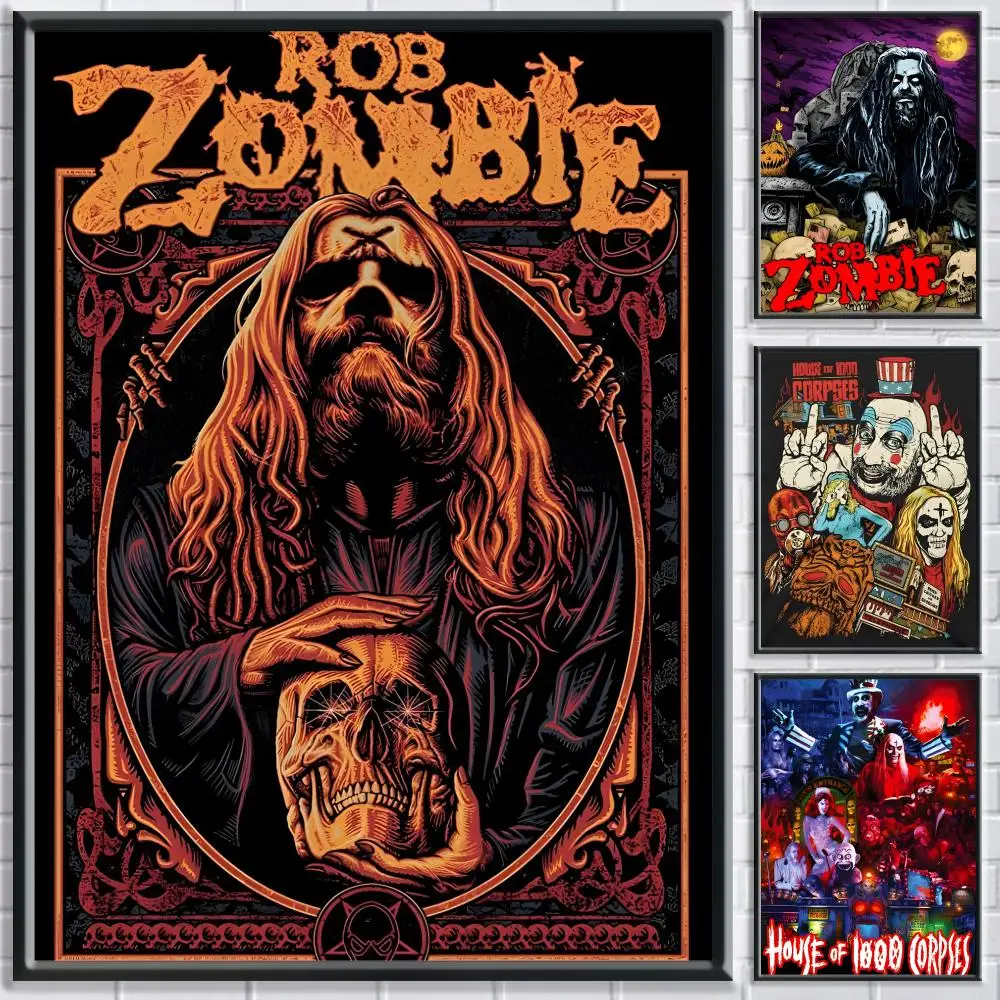 Póster Art Rob Zombie en lienzo para dormitorio, sala de estar, estudio y más allá de la decoración autoadhesiva + regalo perfecto