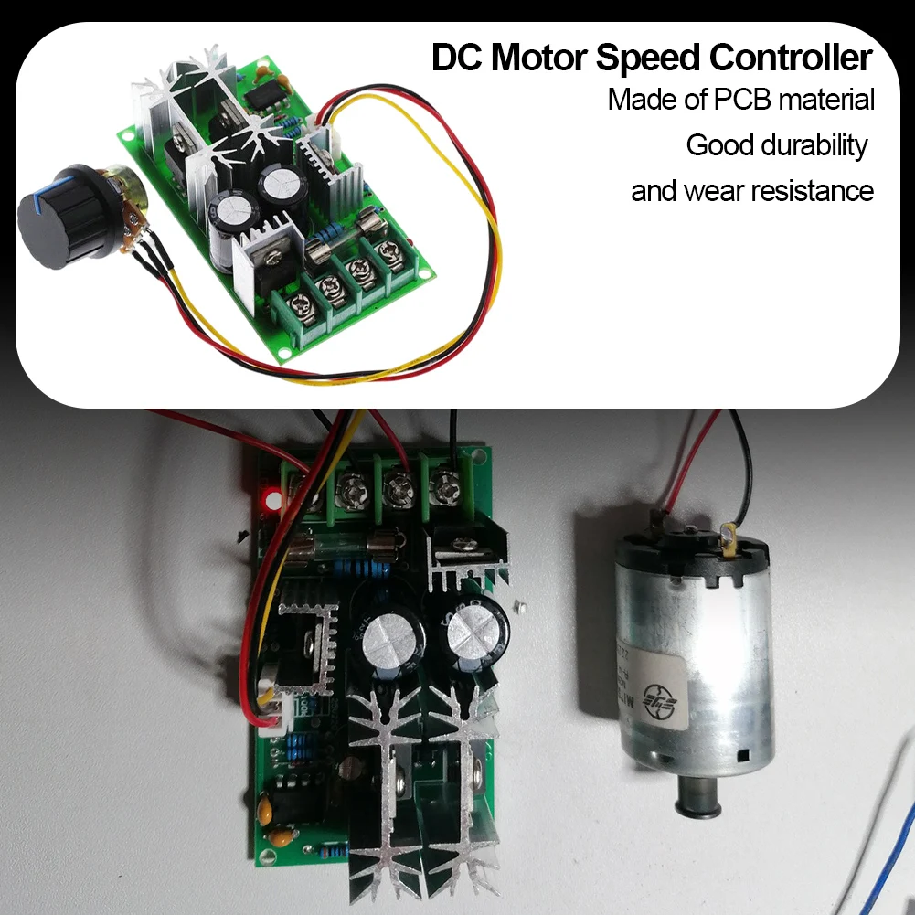 12V 24V 36V 48V DC Motor Speed Controller 20A PWM Controller Regulation Switch Adjustable DC Motor Speed Controller Switch