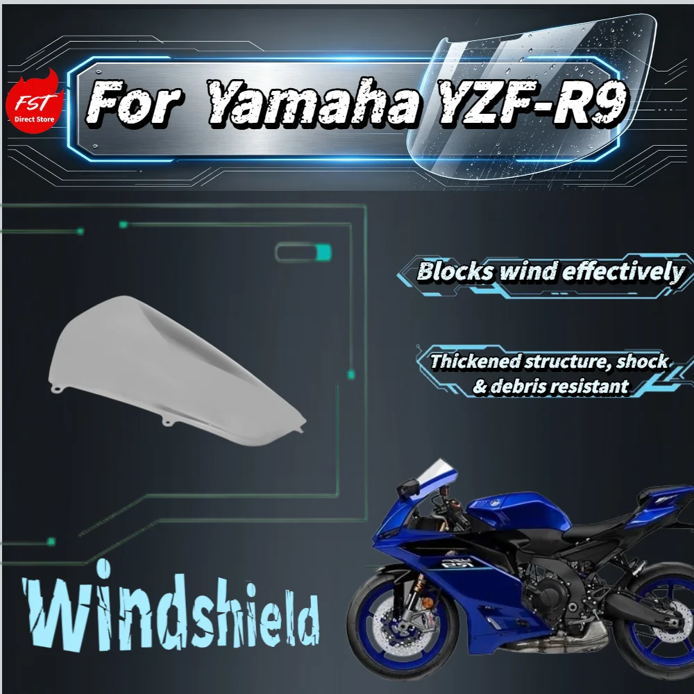 For Yamaha YZF R9  Motorbike Racing Style High Windshield Front Wind Deflector Protector Parts