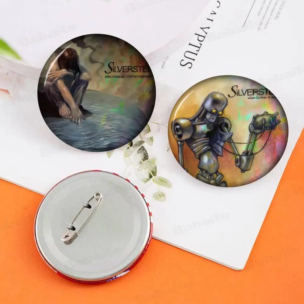 Post Hardcore Canadian Band S-Silverstein  New Brooches Soft Button Pin Gnarpy On A Skateboard Meme Badge Gamer Collection Gifts