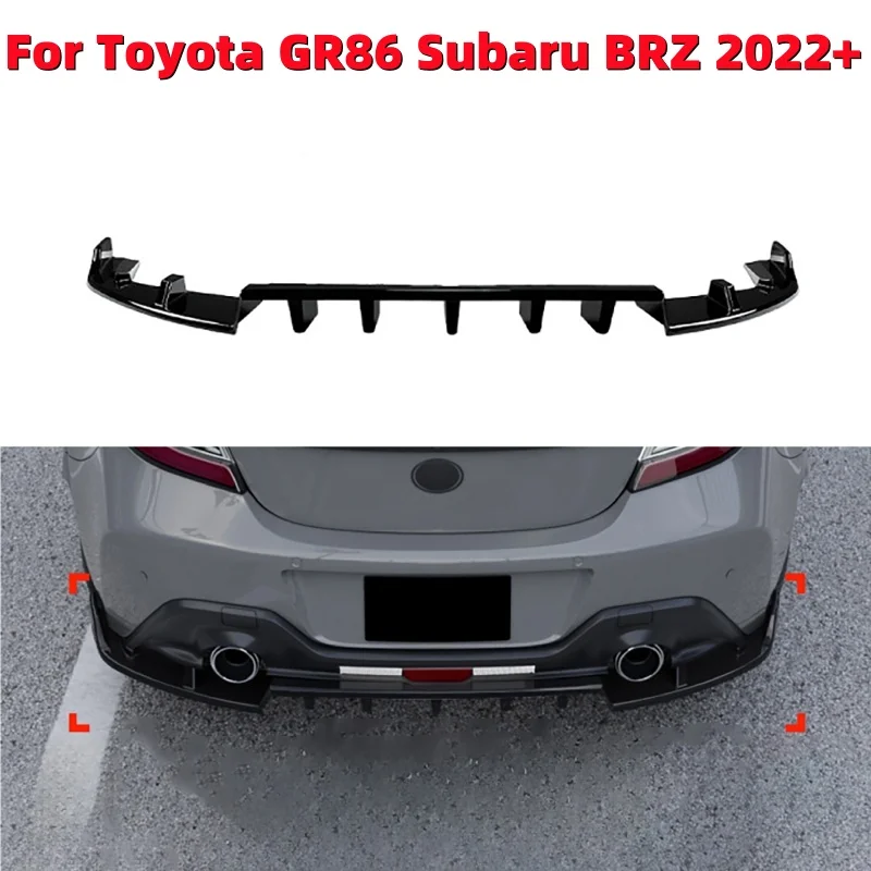 

Glossy Black Rear Bumper Diffuser Lip ABS Boot Spoiler Splitter for Toyota GR86 Subaru BRZ 2022+