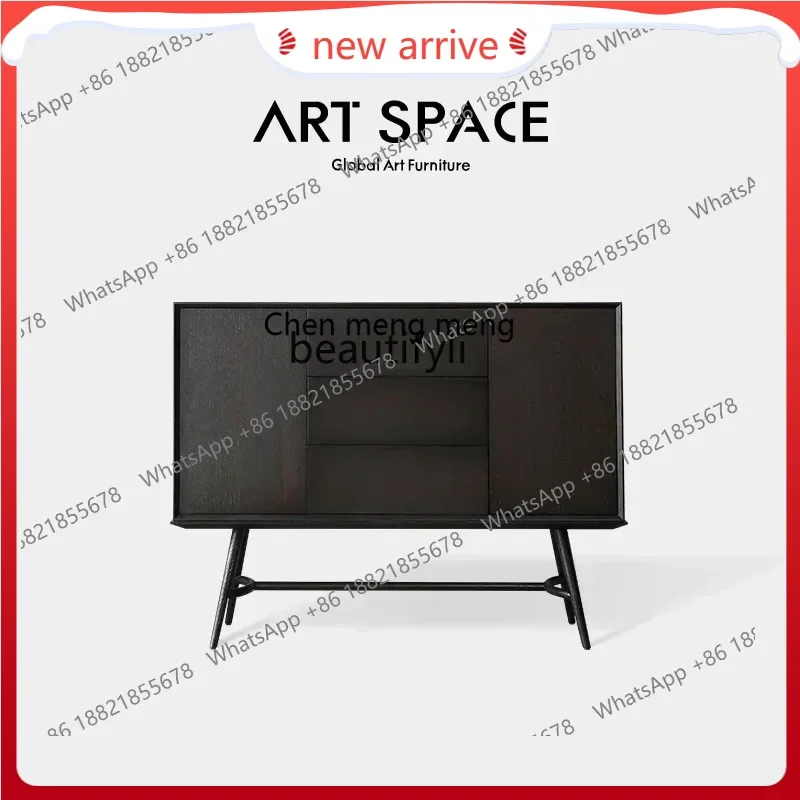 

SS new style Italian modern living room storage dining side new Chinese solid wood dining room wine cabinetss 7486