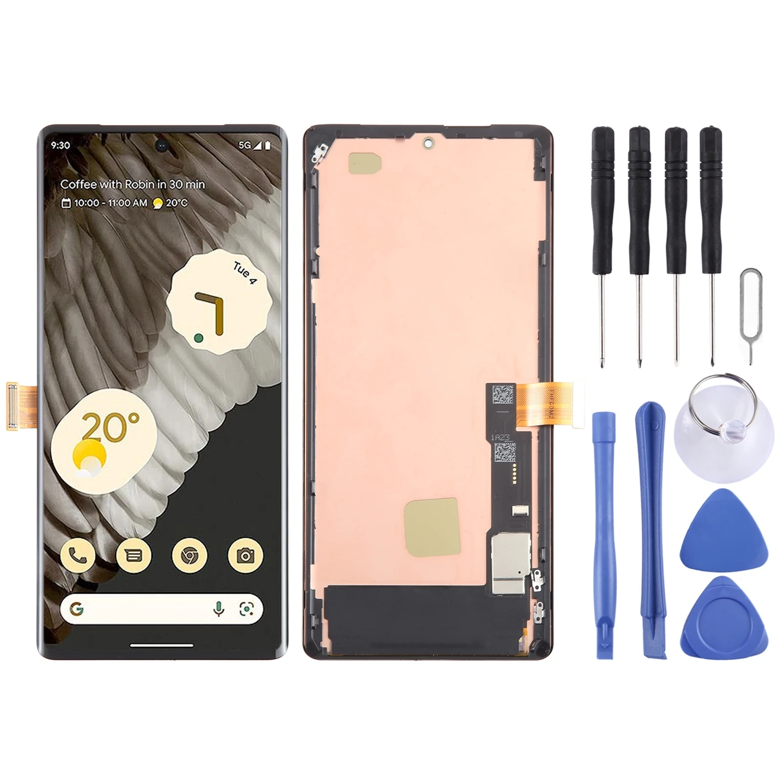 

For Google Pixel 7 Pro GP4BC GE2AE OLED LCD Screen Digitizer Full Assembly with Frame Display Phone LCD Screen Repair Replace