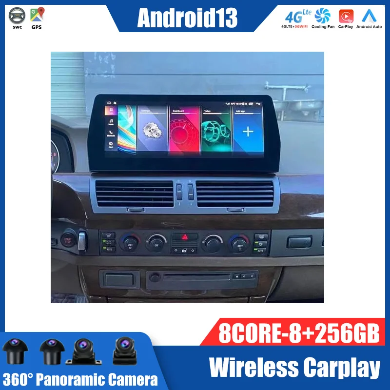 

12.3" Android 13.0 256G For BMW 7 Series E65 E66 2003-2006 Vertical Stand-up Monitor Car Radio Video Dvd GPS Multimedia Carplay