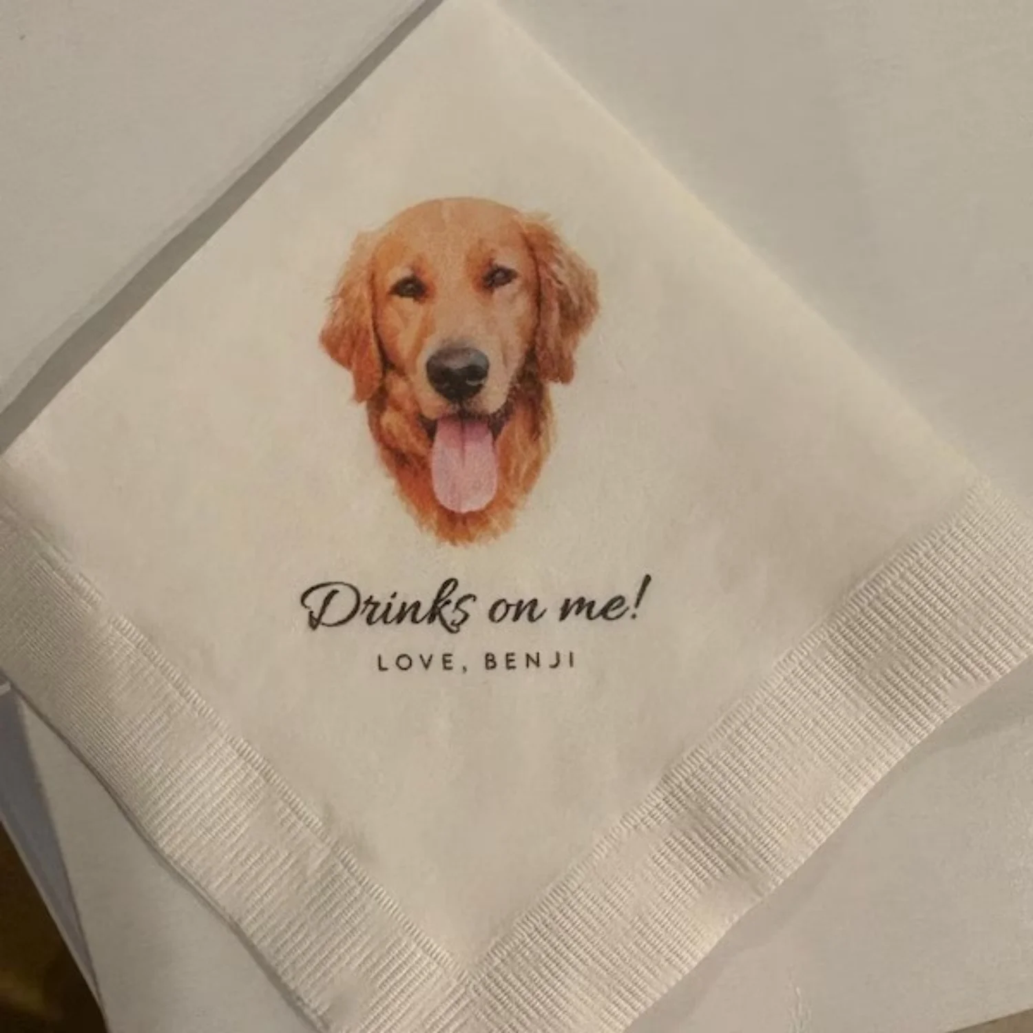 

50 шт. свадебные бумажные салфетки для домашних животных, персонализированные свадебные салфетки для домашних животных, свадебная бумажная салфетка для домашних животных по индивидуальному заказу, бумажная салфетка по индивидуальному заказу