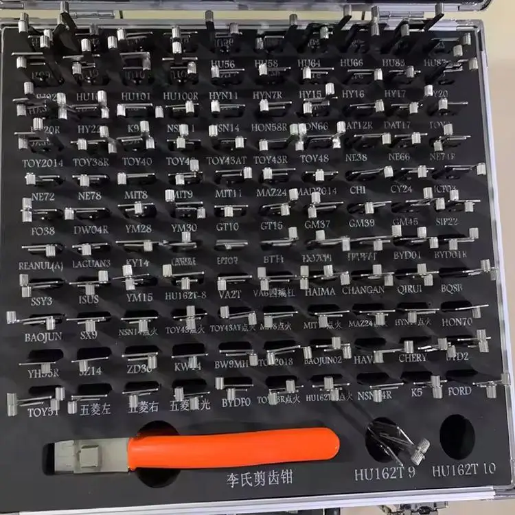 Original LISHI 112 Uds 2 en 1 Juego de herramientas profesionales universales suministros de cerrajería y juego de selección de cerradura para cerraduras de coche