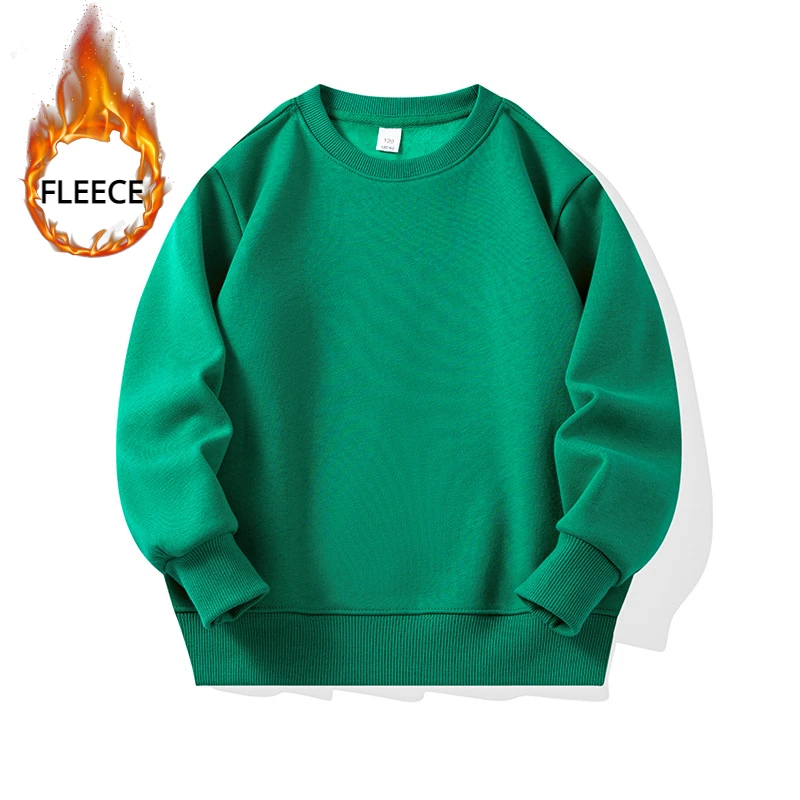 Infants School Children Tops Pullovers Clothing for Boys Autumn Winter Fleece Girls Sweatshirt Cotton Casual 6 8 10 Years Kids