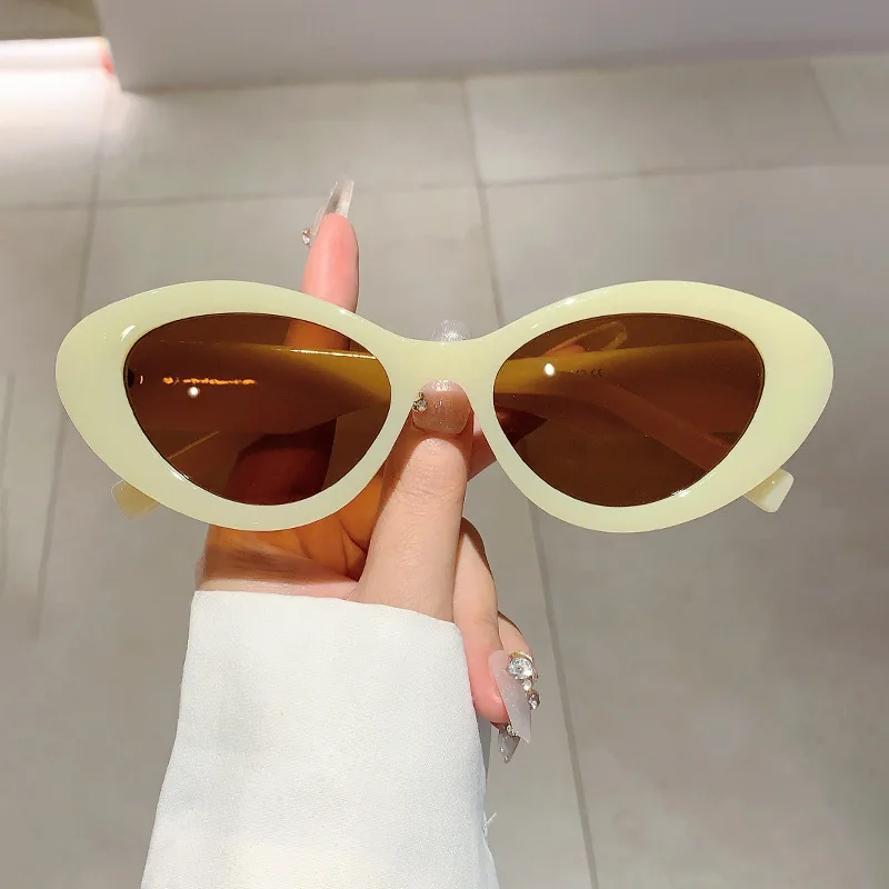 Luxury Brand Designer Vintage Cat Eye Sunglasses Women For Men 2024 Sun Glasses Trendy Punk Popular Jelly Sexy Ladies Eyeglasses