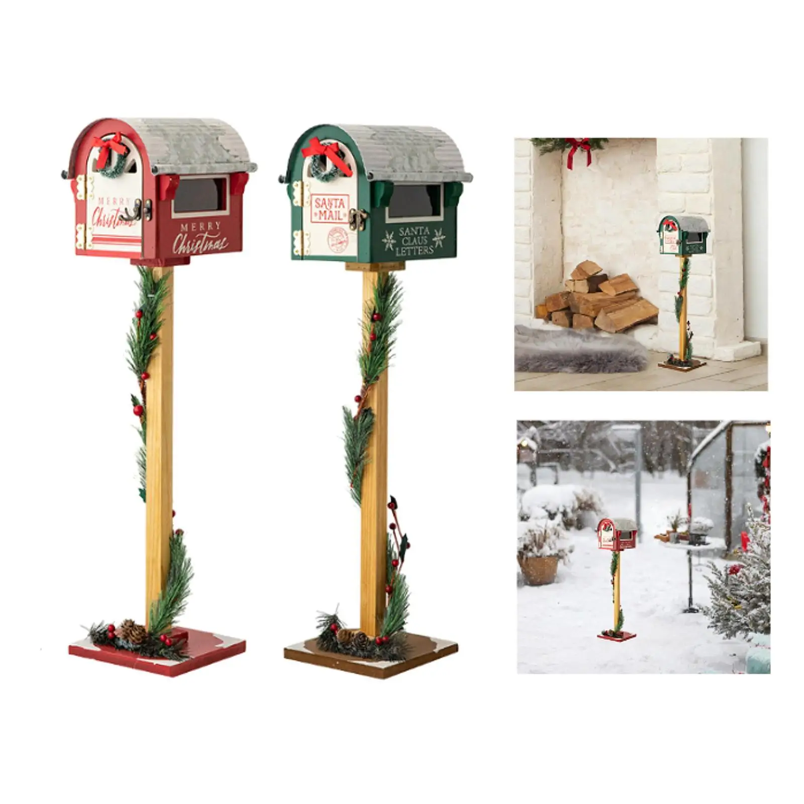 Christmas Decoration Mailbox Decorative Mail Box for Store Front Door Hotel