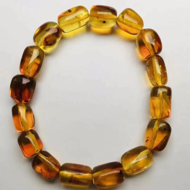 

Natural Beeswax Amber Freeform Body Complete Single Loop Bracelet