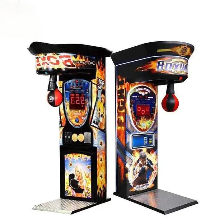 Arcade Machine Coin Operated Outdoor Black Hammer Boxing Game Machine Boxer Amusement Boxing Machine for Malls