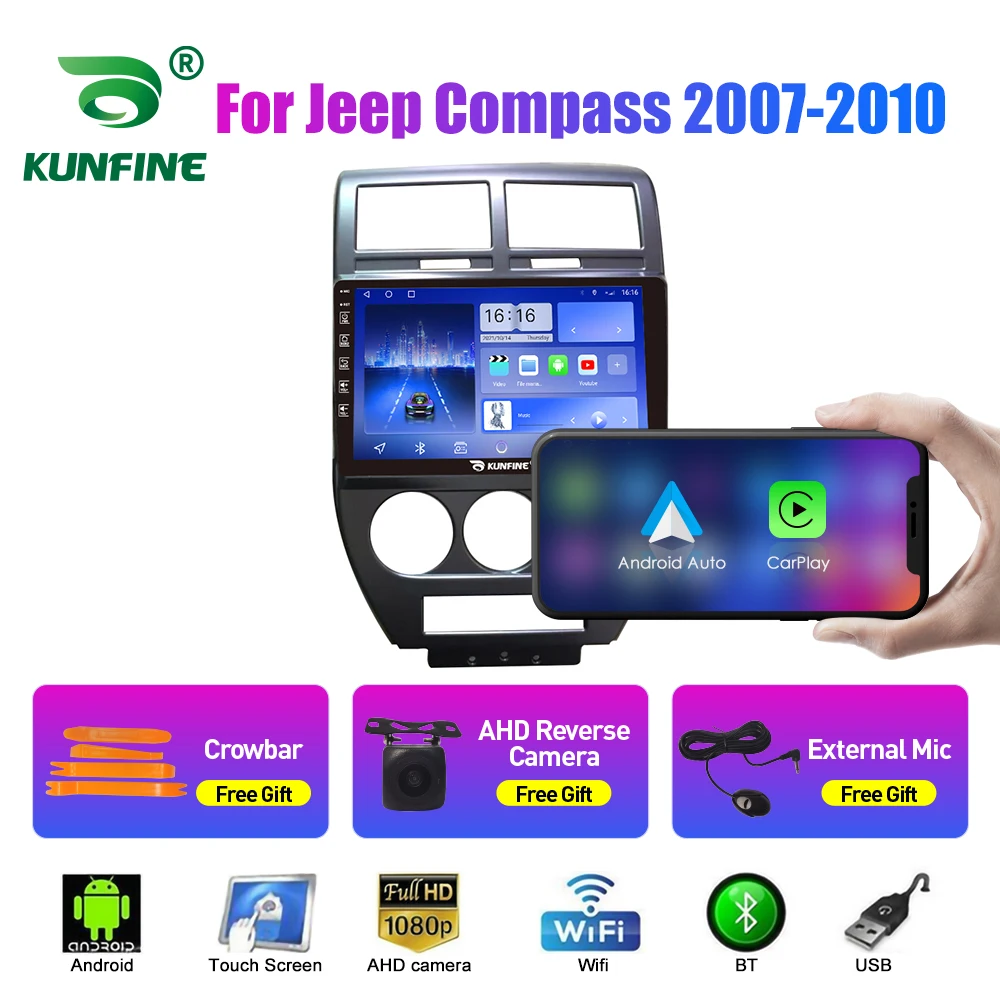 2Din Android Car Radio For  Jeep Compass 2007-2020  Car Stereo GPS Navigation Video Player Carplay Android Auto BT WIFI 4G Headu