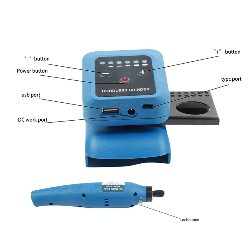 Cordless Grinder with 6 Speed Settings for Polishing and Cutting for 18V-20V (Battery Not Included) [lMr A83]