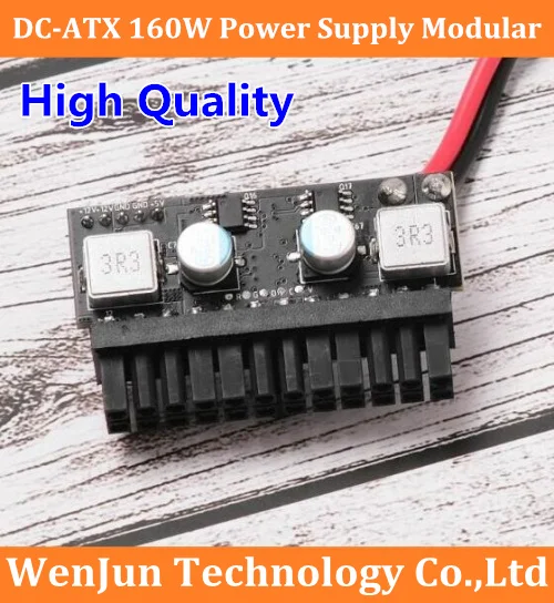 PICO-PSU 160Watt 24Pin ATX Power Module With DC 12V Connector with Molex 2Pcs SATA 1Pcs CPU 4+4Pin Cable