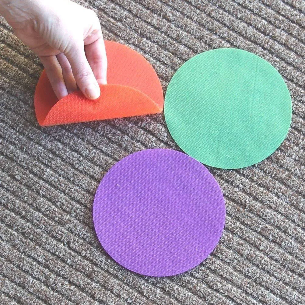12Pcs Carpet Positioning Markers Round Design High Visibility for Home Carpets Area Rugs Educational Game Carpet