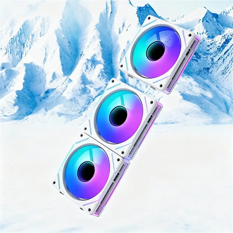 【TODAY-BUY】PWM Control 120Mm PC Case Fan Hydro Bearing Silent ARGB Water Cooler Magic Cableless Cooling Fan