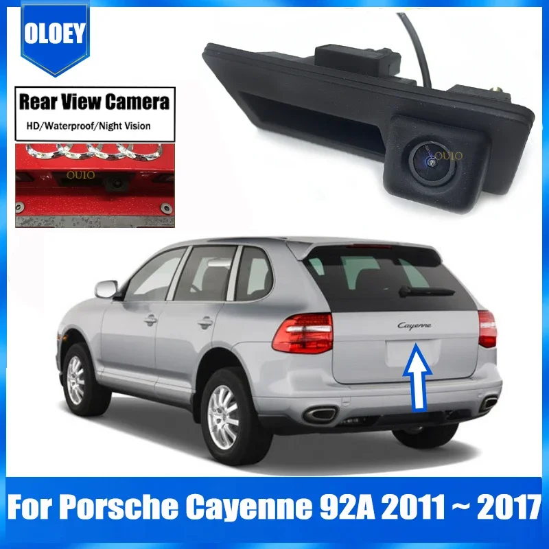 HD rear camera For Porsche Cayenne 92A 2011 2012 2013 2014 2015 2016 2017 Trunk Handle Backup Parking Reversing Camera