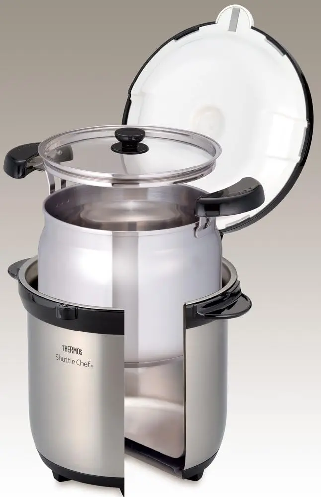 Vacuum Insulation Cooker Shuttle Chef 4.5L Clear stainless KBG-4500 CS (Japan import)
