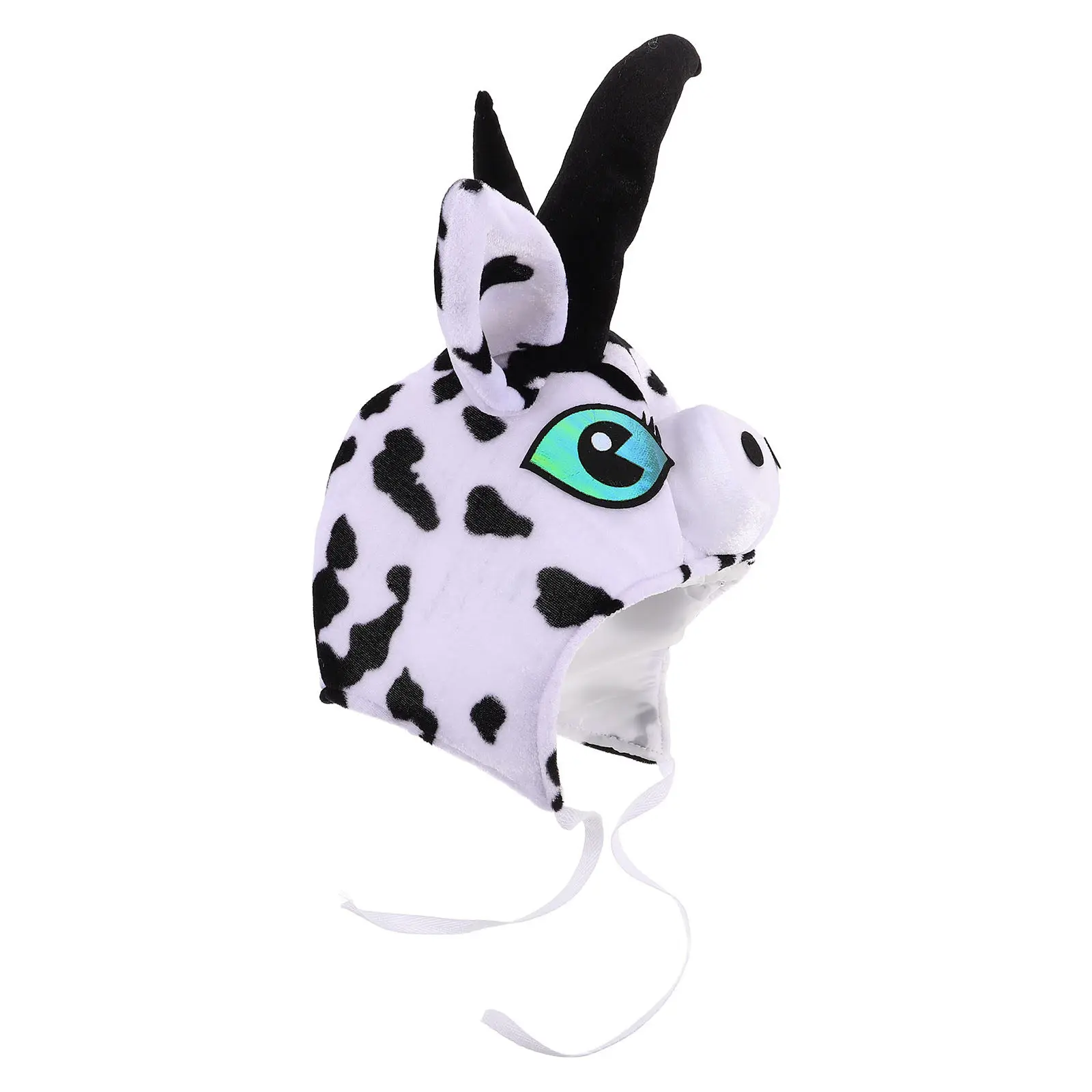 Cute Cow Hat Soft Comfortable Animal Costume Headpiece for Photoshoots Role Play Farm Party Accessories Novelty Hats for Kids