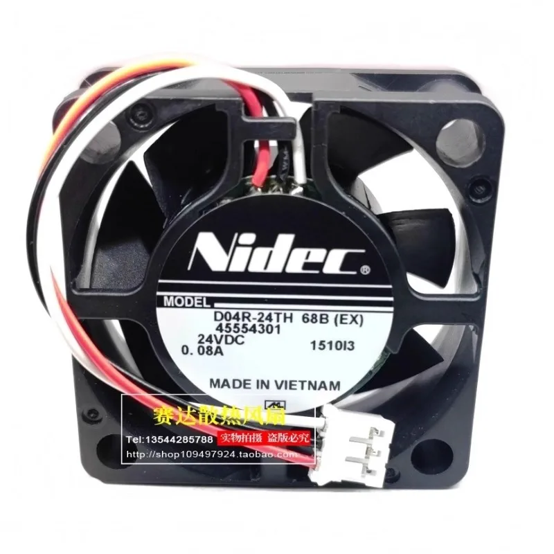 Nuevo ventilador enfriador para Nidec 4015 24V 0.08A D04R-24TH 68B(EX) ventilador de refrigeración 40*40*15MM
